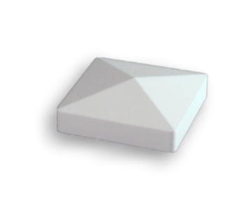 Pfostenkappe Pyramide 8,7x8,7 cm - weiß