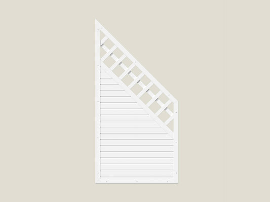 PVC Kombi-Element mit Schräge rechts 90x180/90cm - Weiß