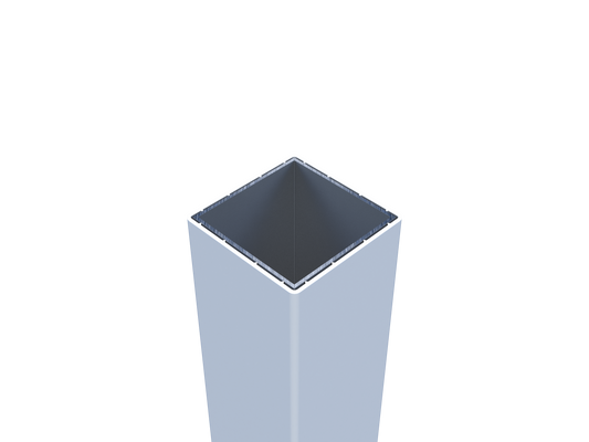 Zaunpfosten 8,7x8,7cm mit Alukern - Weiß